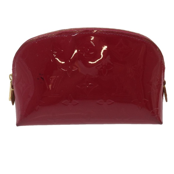 LOUIS VUITTON Vernis Pochette Cosmetic Pouch Rose Indian M90009 LV Auth rz269 - Picture 13 of 16